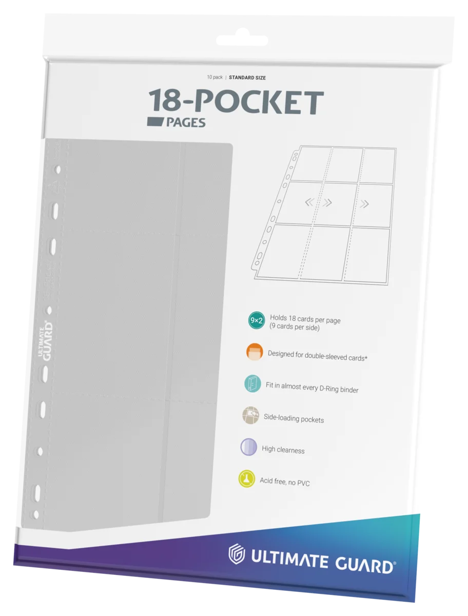 Ultimate Guard 18-Pocket Pages Side-Loading (10) - White