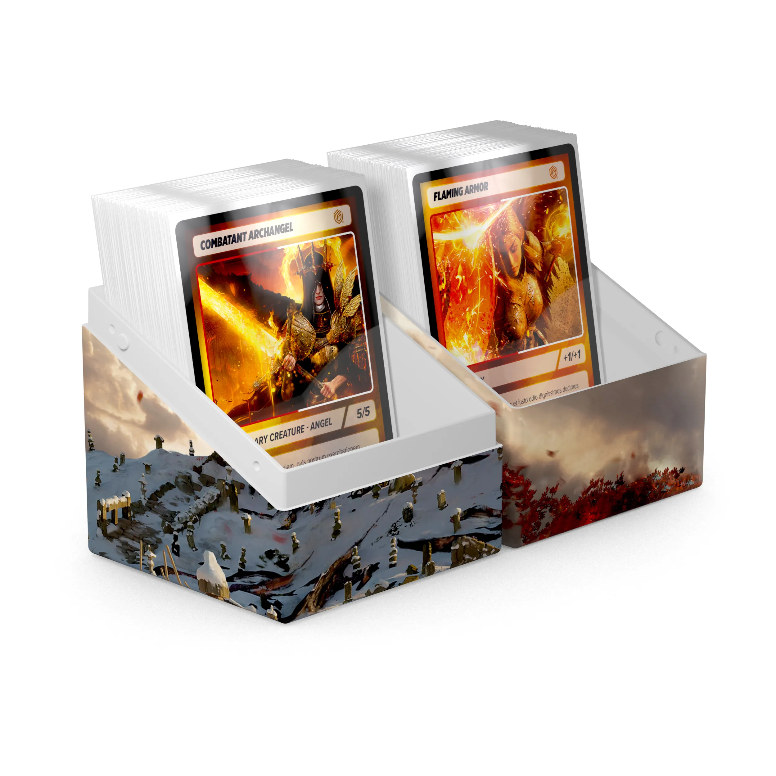 Ultimate Guard Card Deck Box Boulder 100+ Return to Earth Artist Edition In Icy Bloom