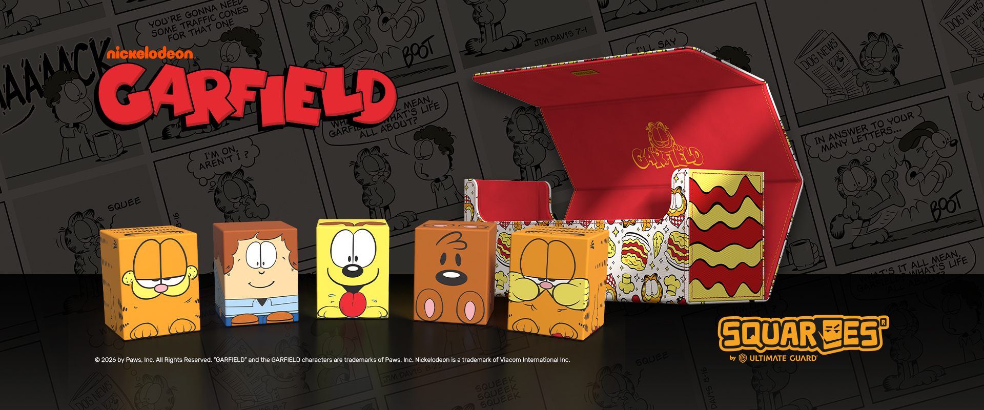 Ultimate Guard Garfield Squaroes – collectible deck boxes featuring designs from popular culture franchises