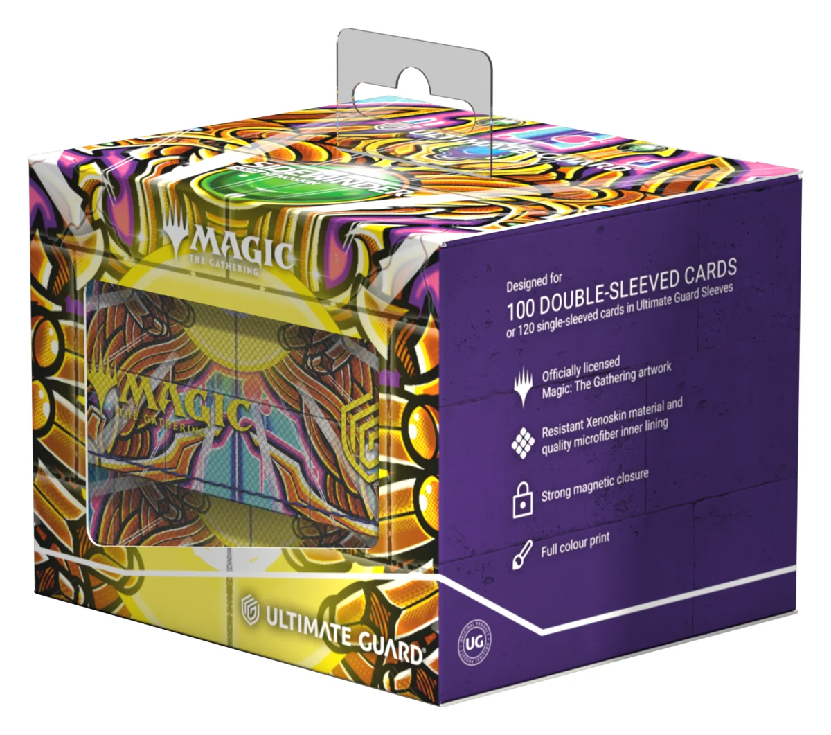 Ultimate Guard Sidewinder 100+ Xenoskin deck box from Magic: The Gathering's Aetherdrift set