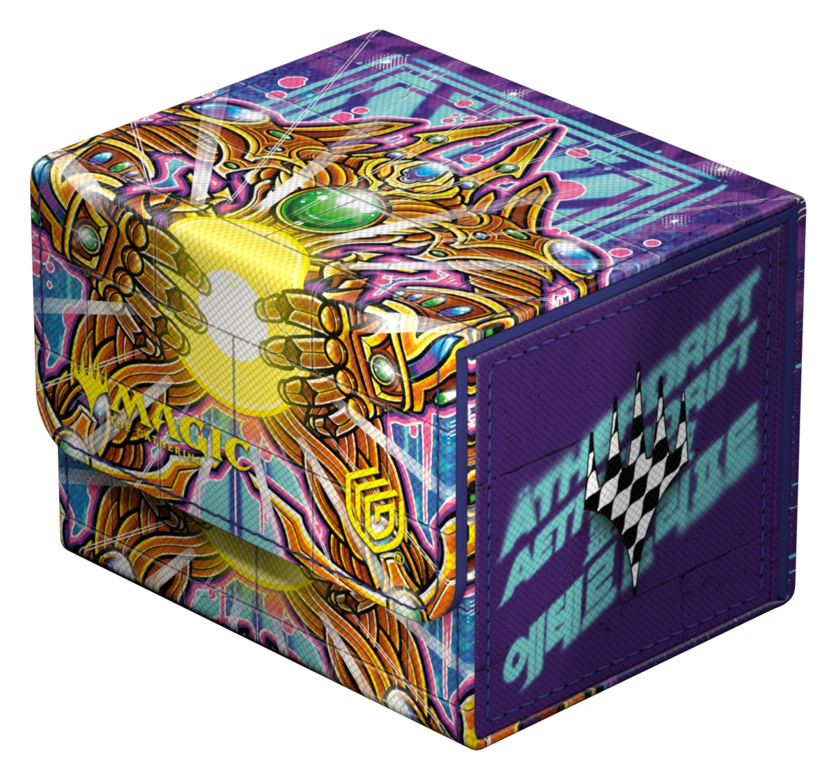 Ultimate Guard Sidewinder 100+ Xenoskin deck box from Magic: The Gathering's Aetherdrift set