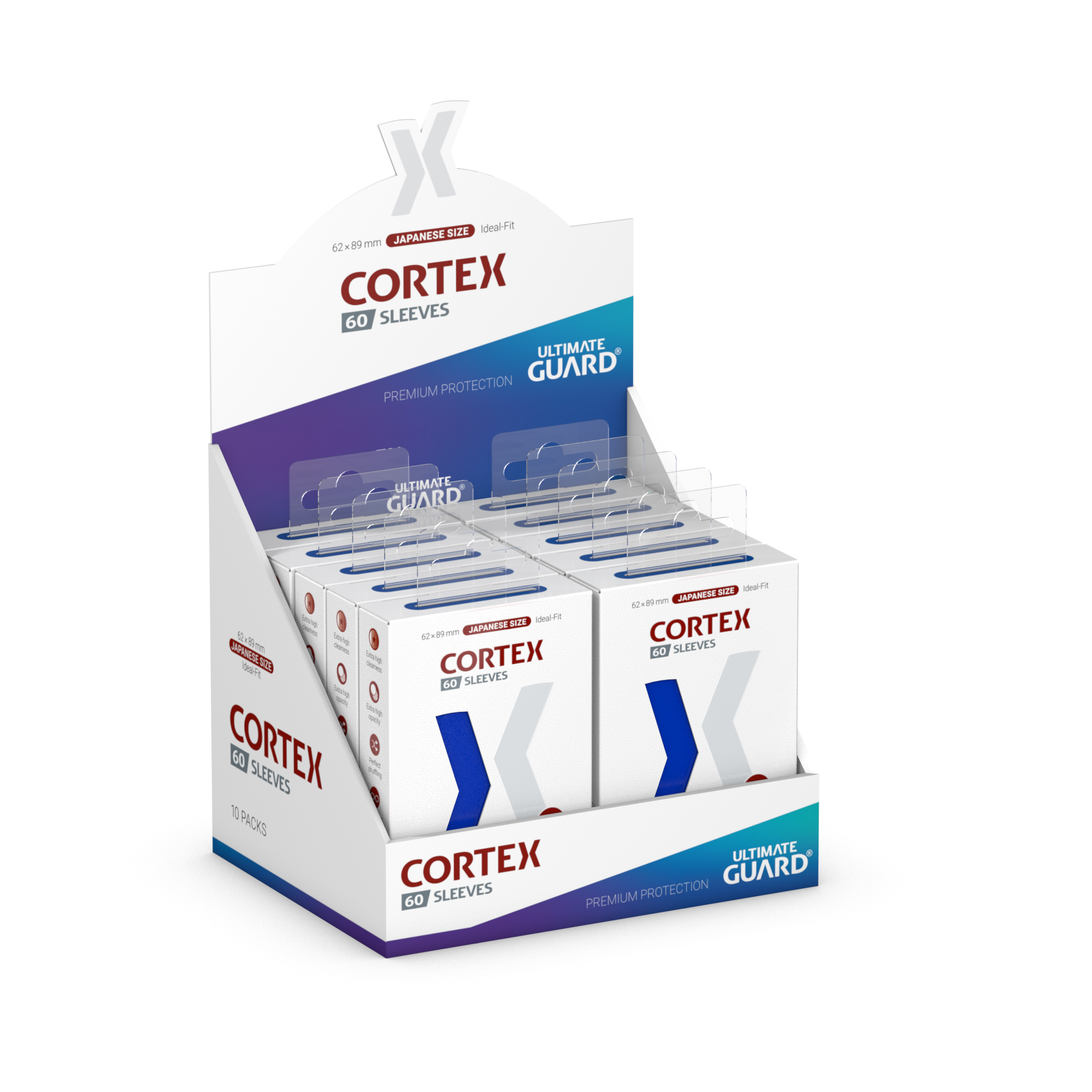 Cortex Sleeves, Japanese, 60, Blue, Standard, Ideal-Fit