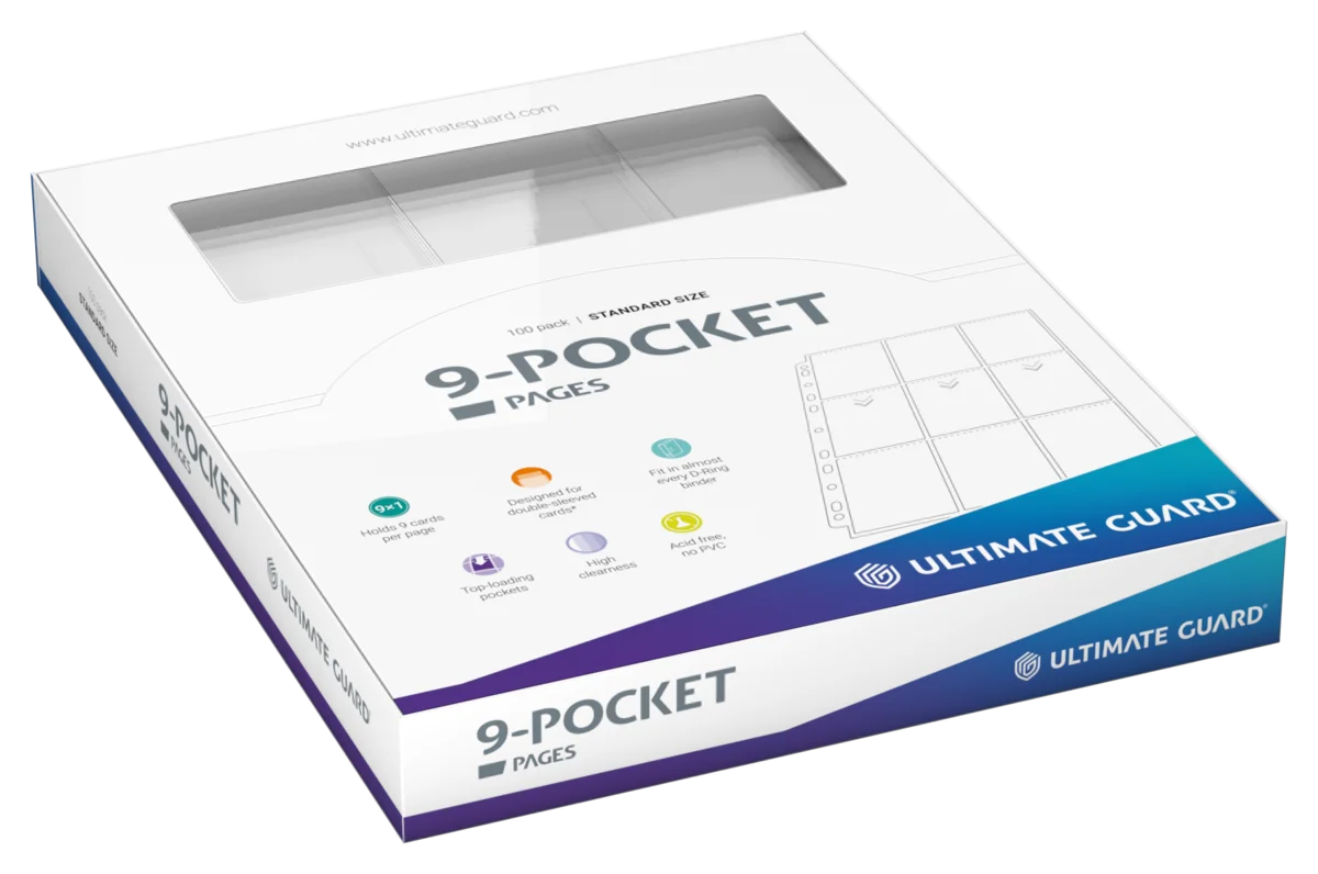 Ultimate Guard 9-Pocket Pages Top-Loading (100) - Transparent