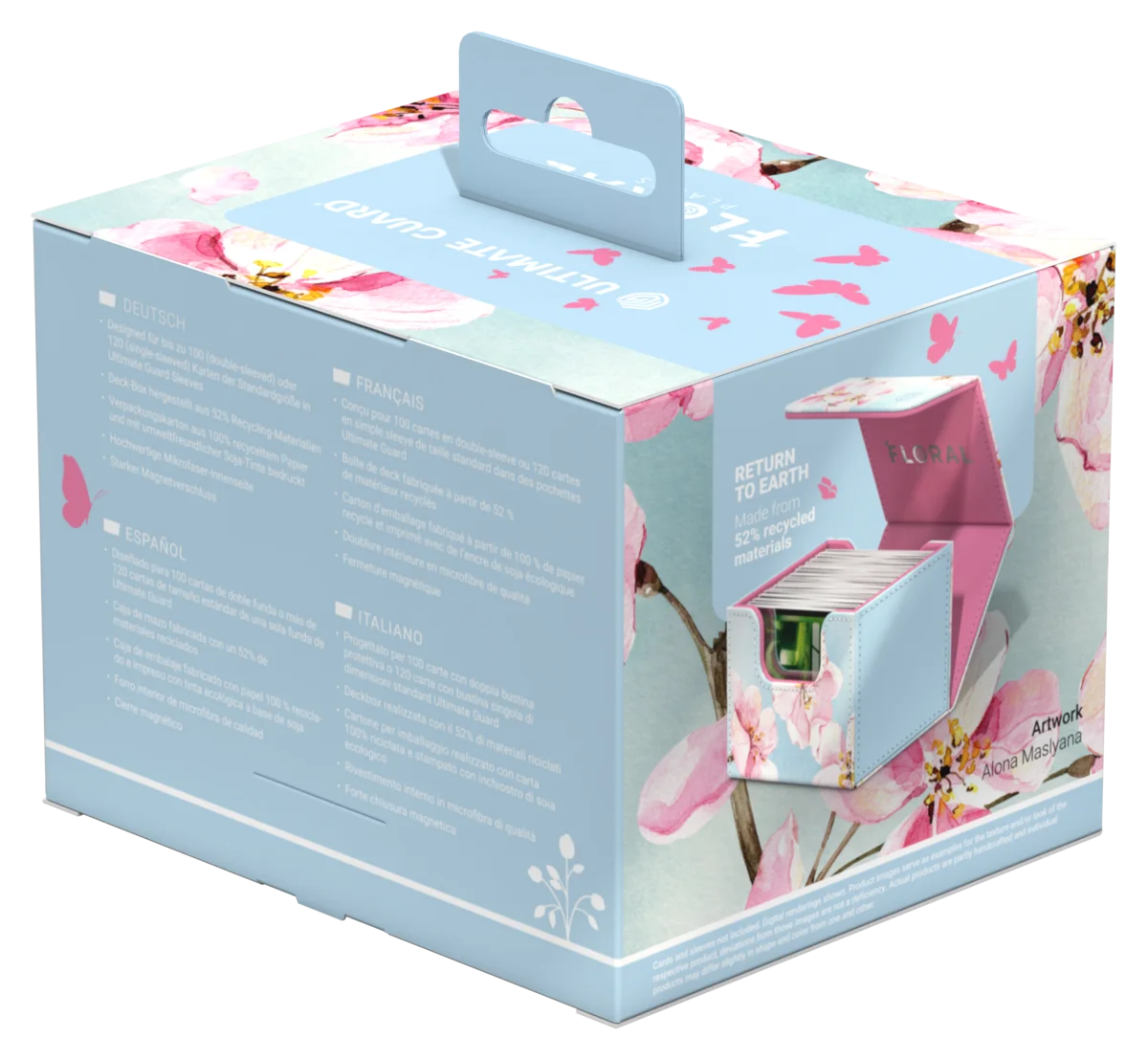 Ultimate Guard Sidewinder 100+ Xenoskin "Floral Places" - Cherry Blossom