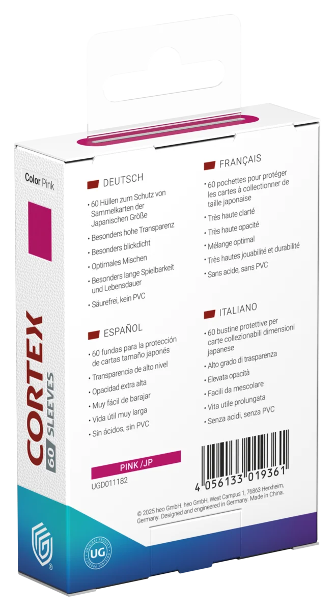 Ultimate Guard Cortex Sleeves Japanese Size (60) - Pink