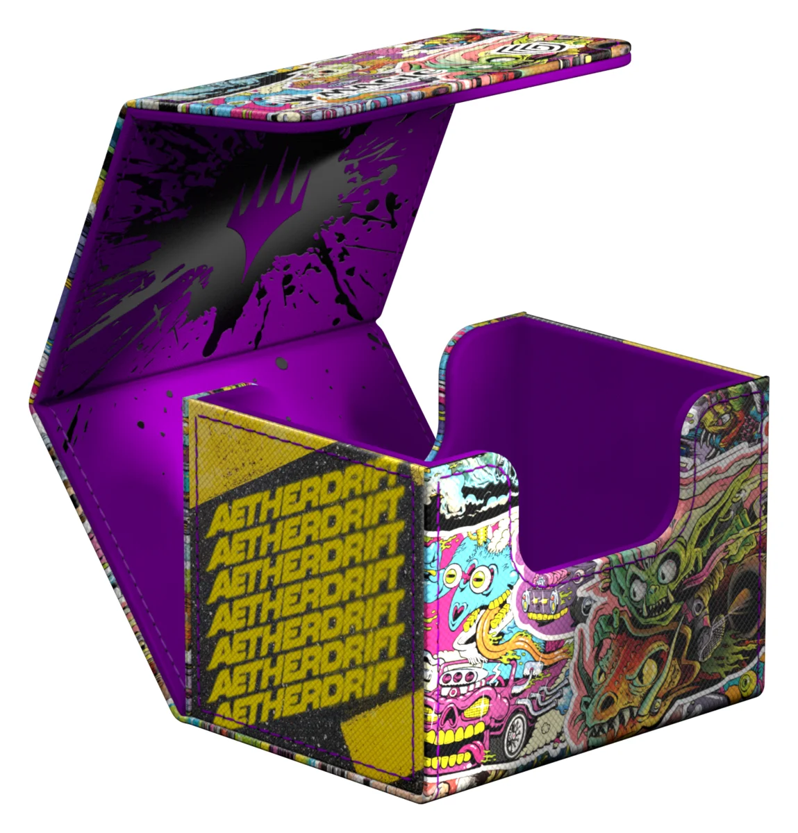 Ultimate Guard Sidewinder 100+ Xenoskin deck box from Magic: The Gathering's Aetherdrift set