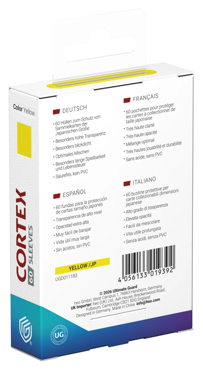 Ultimate Guard Cortex Sleeves Japanese Size (60) - Yellow