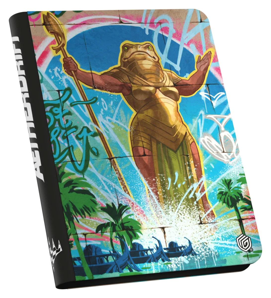 Ultimate Guard Zipfolio 360 18-Pocket Xenoskin trading card binder from Magic: The Gathering's Aetherdrift set