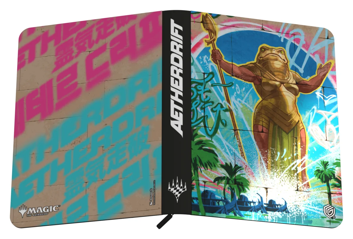 Ultimate Guard Zipfolio 360 18-Pocket Xenoskin trading card binder from Magic: The Gathering's Aetherdrift set