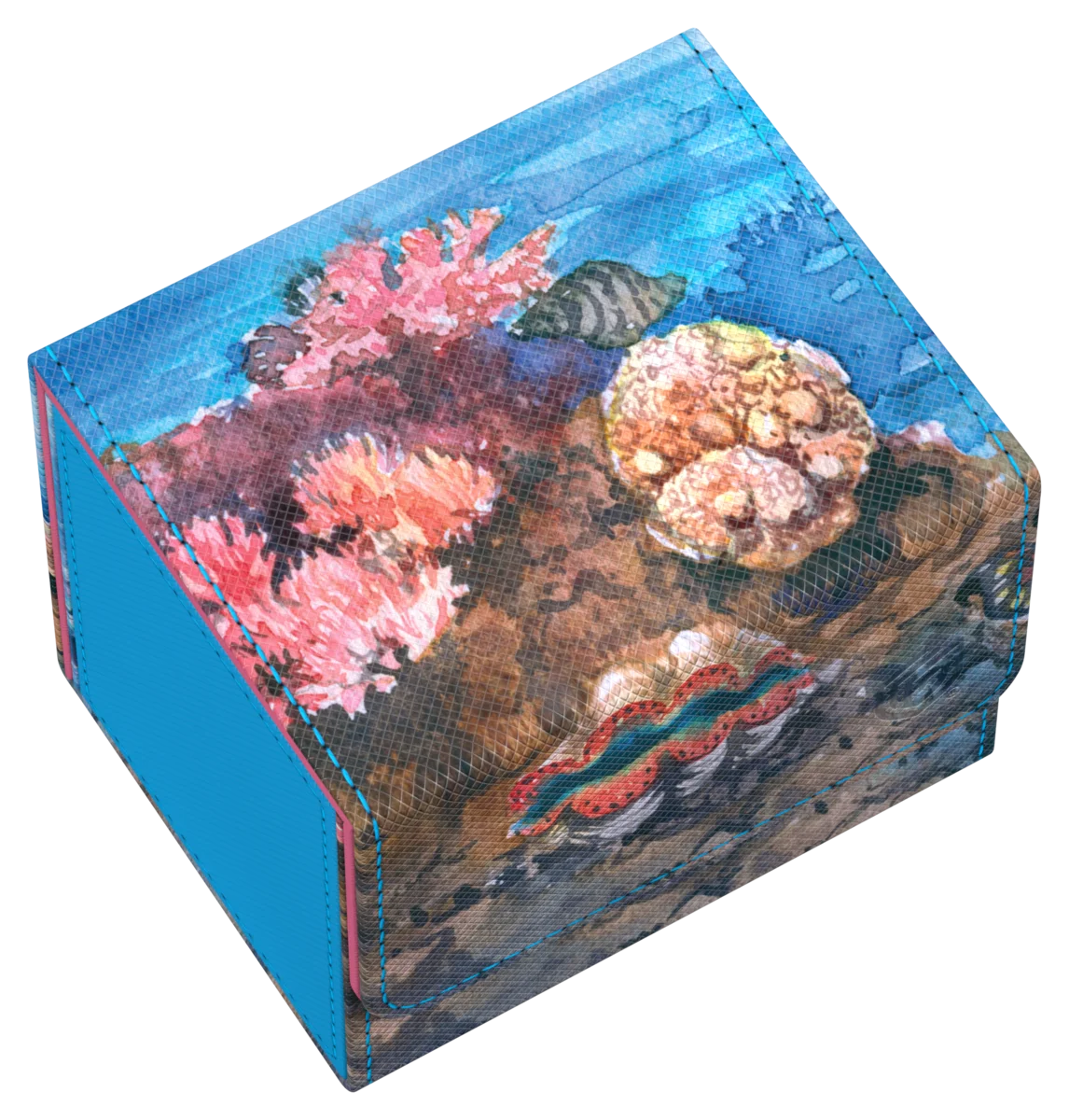 Ultimate Guard Sidewinder 100+ Xenoskin "Coral Places" - Seablue Hush