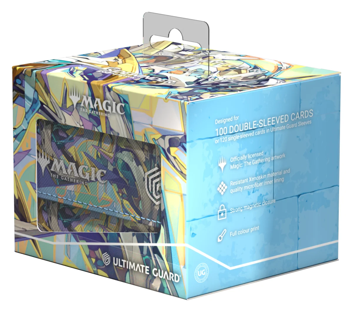 Ultimate Guard Sidewinder 100+ Xenoskin deck box from Magic: The Gathering's Aetherdrift set