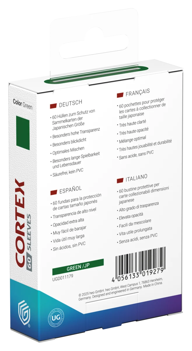 Ultimate Guard Cortex Sleeves Japanese Size (60) - Green