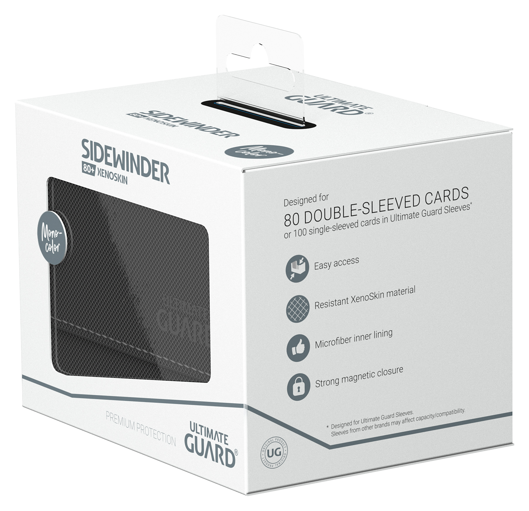 Ultimate Guard Card Deck Box Sidewinder 80+ Black Schwarz