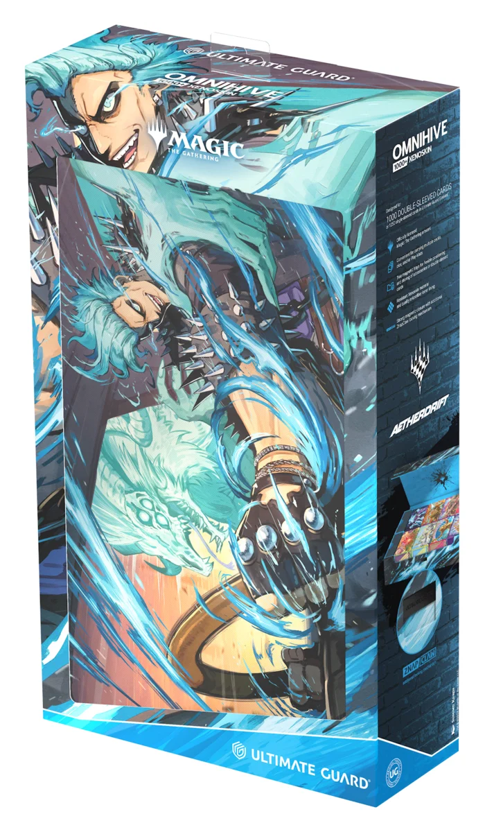 Ultimate Guard Omnihive 1000+ Xenoskin mass storage deck box from Magic: The Gathering's Aetherdrift set