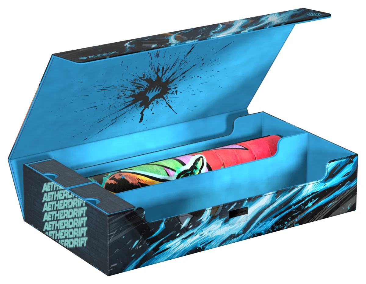 Ultimate Guard Omnihive 1000+ Xenoskin mass storage deck box from Magic: The Gathering's Aetherdrift set