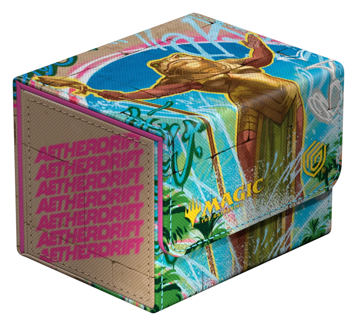 Ultimate Guard Sidewinder 100+ Xenoskin deck box from Magic: The Gathering's Aetherdrift set