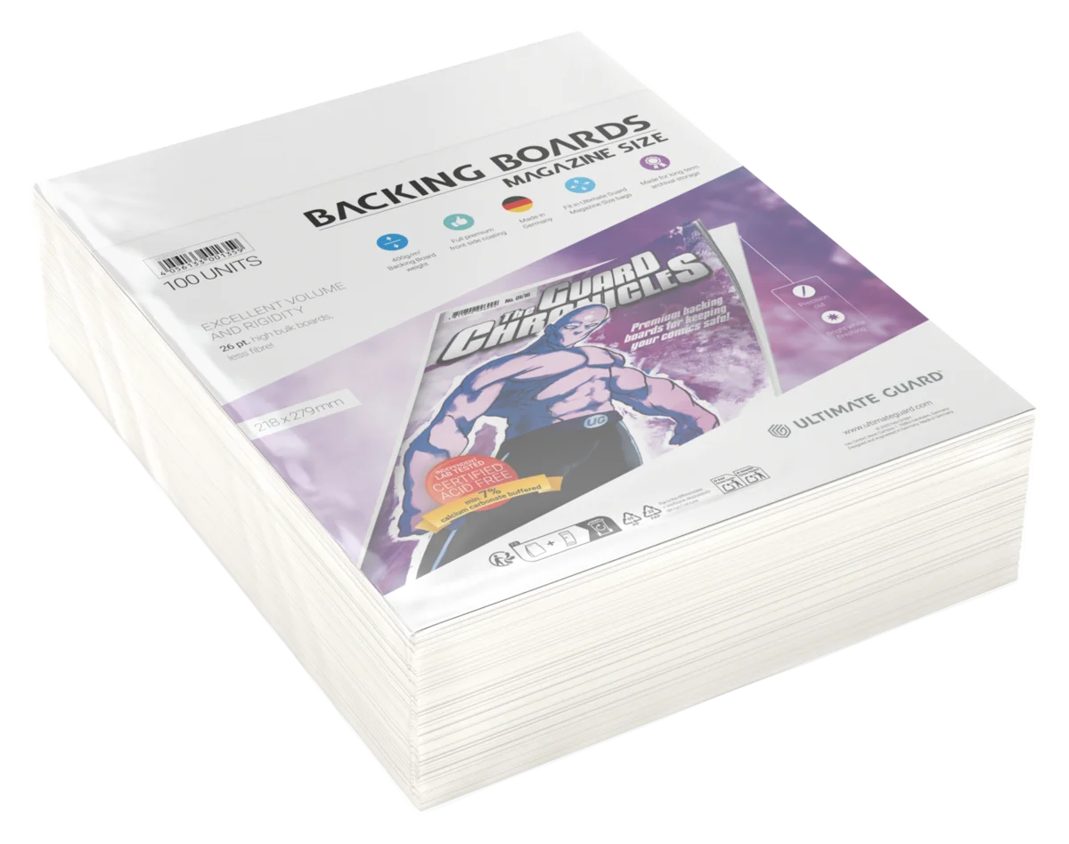 Ultimate Guard Comic Backing Boards (100) - Magazine Size