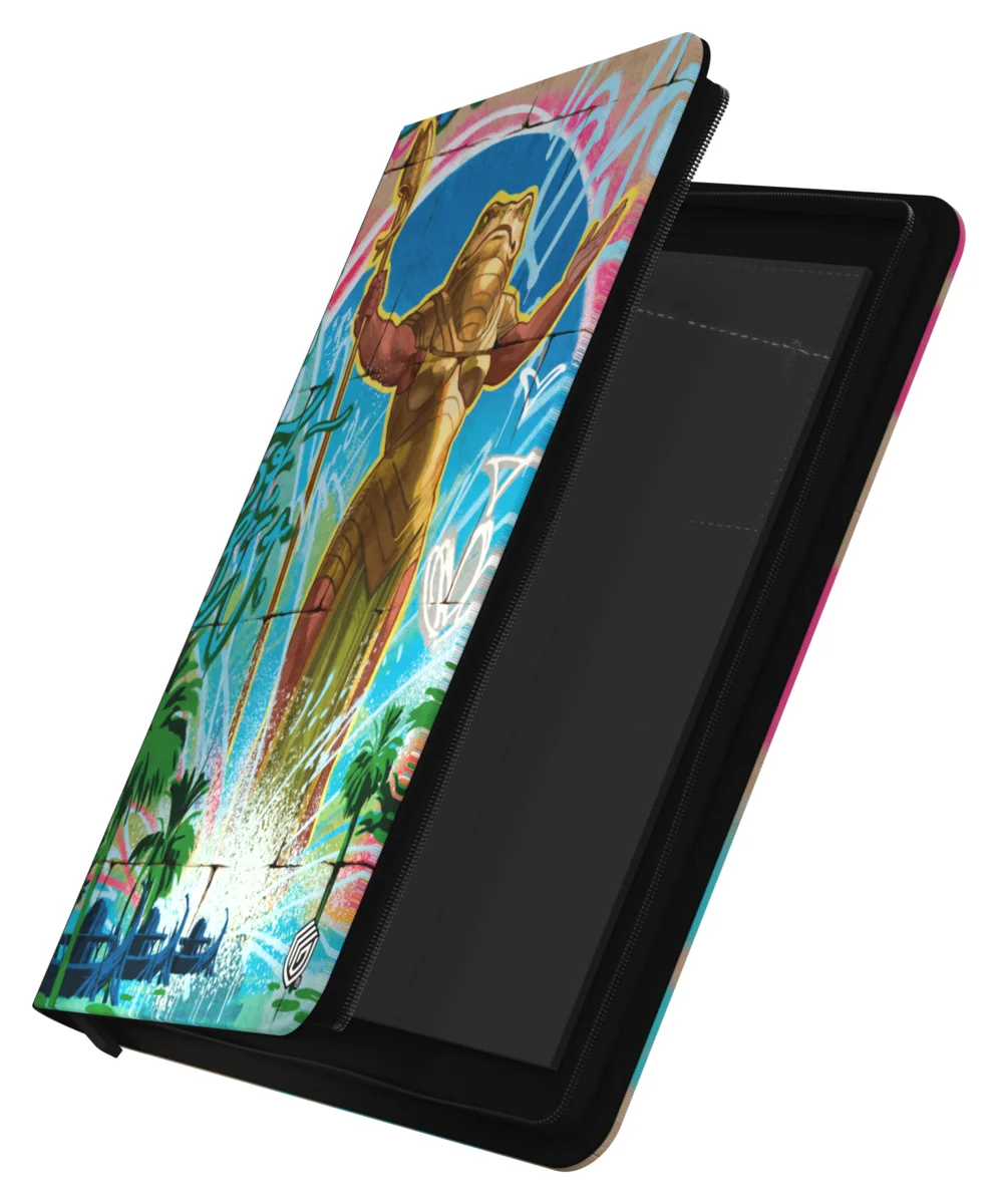 Ultimate Guard Zipfolio 360 18-Pocket Xenoskin trading card binder from Magic: The Gathering's Aetherdrift set