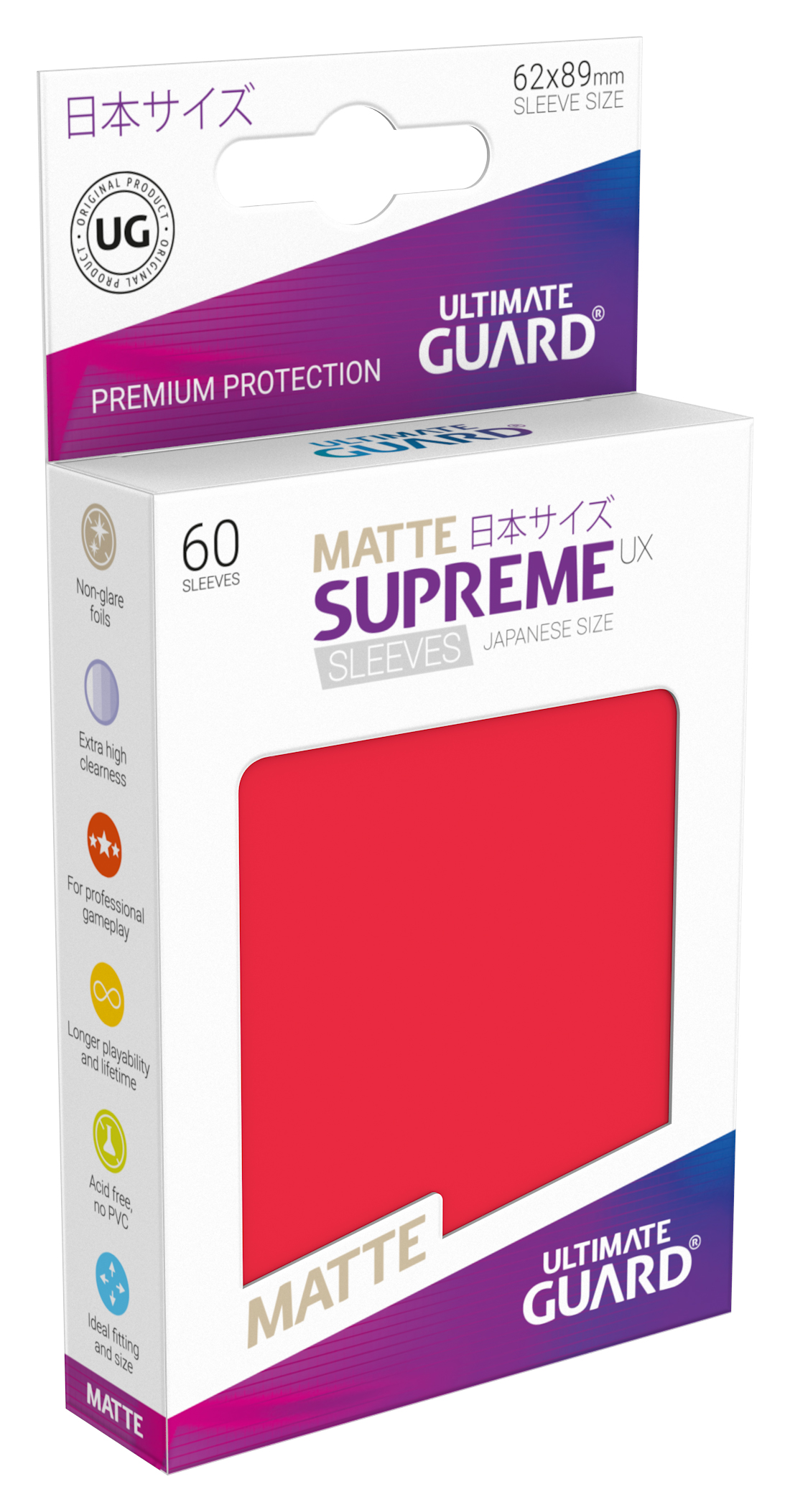 Matte Black Standard Size 80 Piece Ultimate Guard UGD010549 Supreme UX Sleeves 