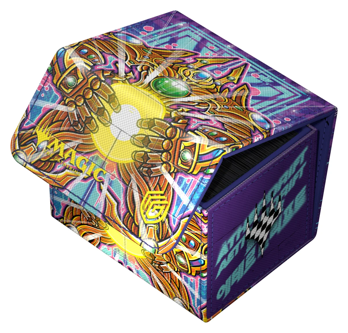 Ultimate Guard Sidewinder 100+ Xenoskin deck box from Magic: The Gathering's Aetherdrift set